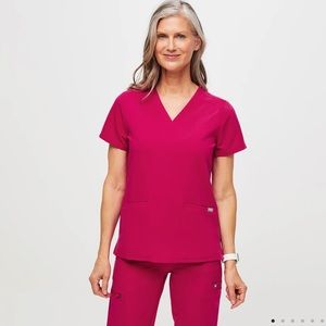Figs Pink Casma Uniform Top